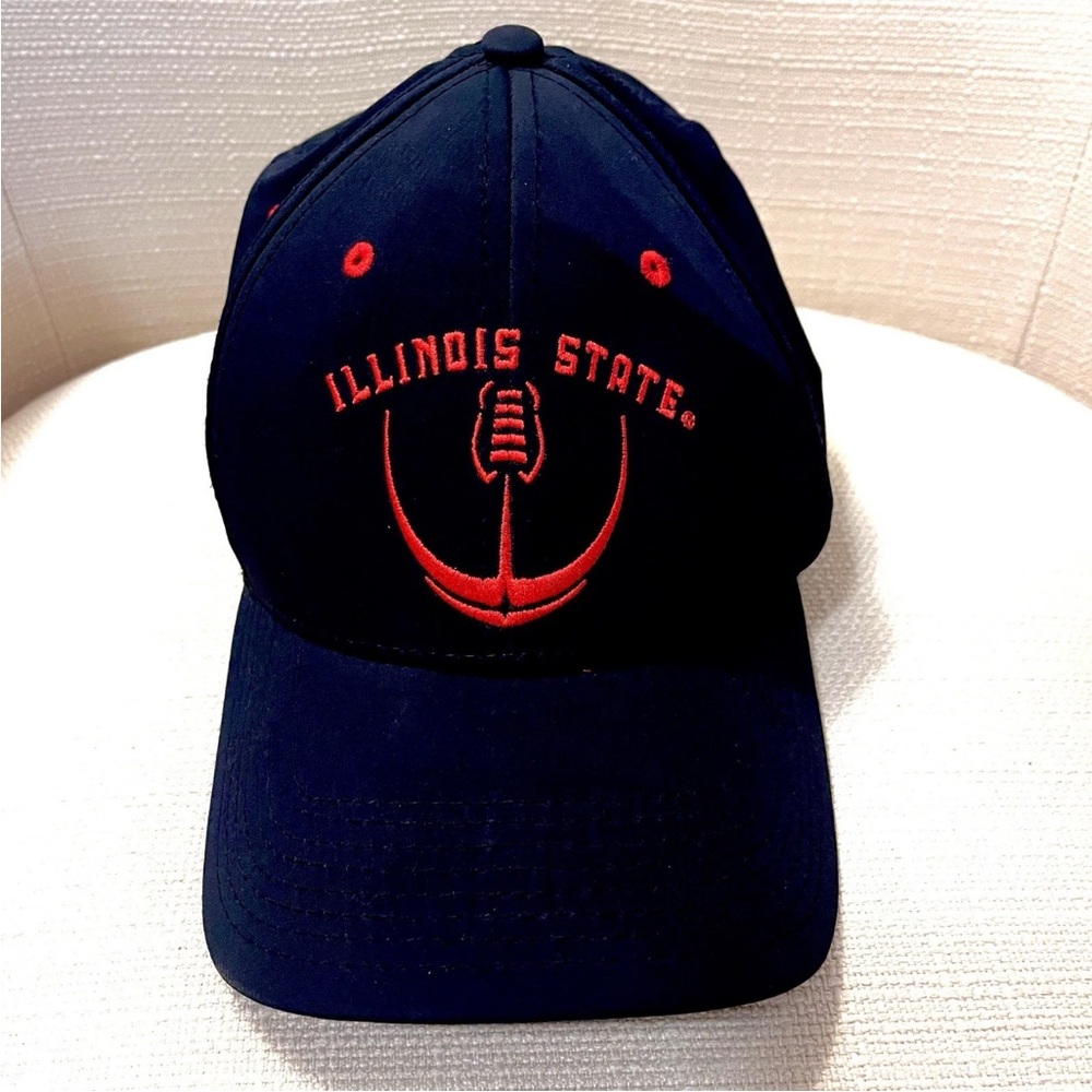 Illinois State Redbirds Hat Cap Strap Back Black Red NCAA College Football Mens